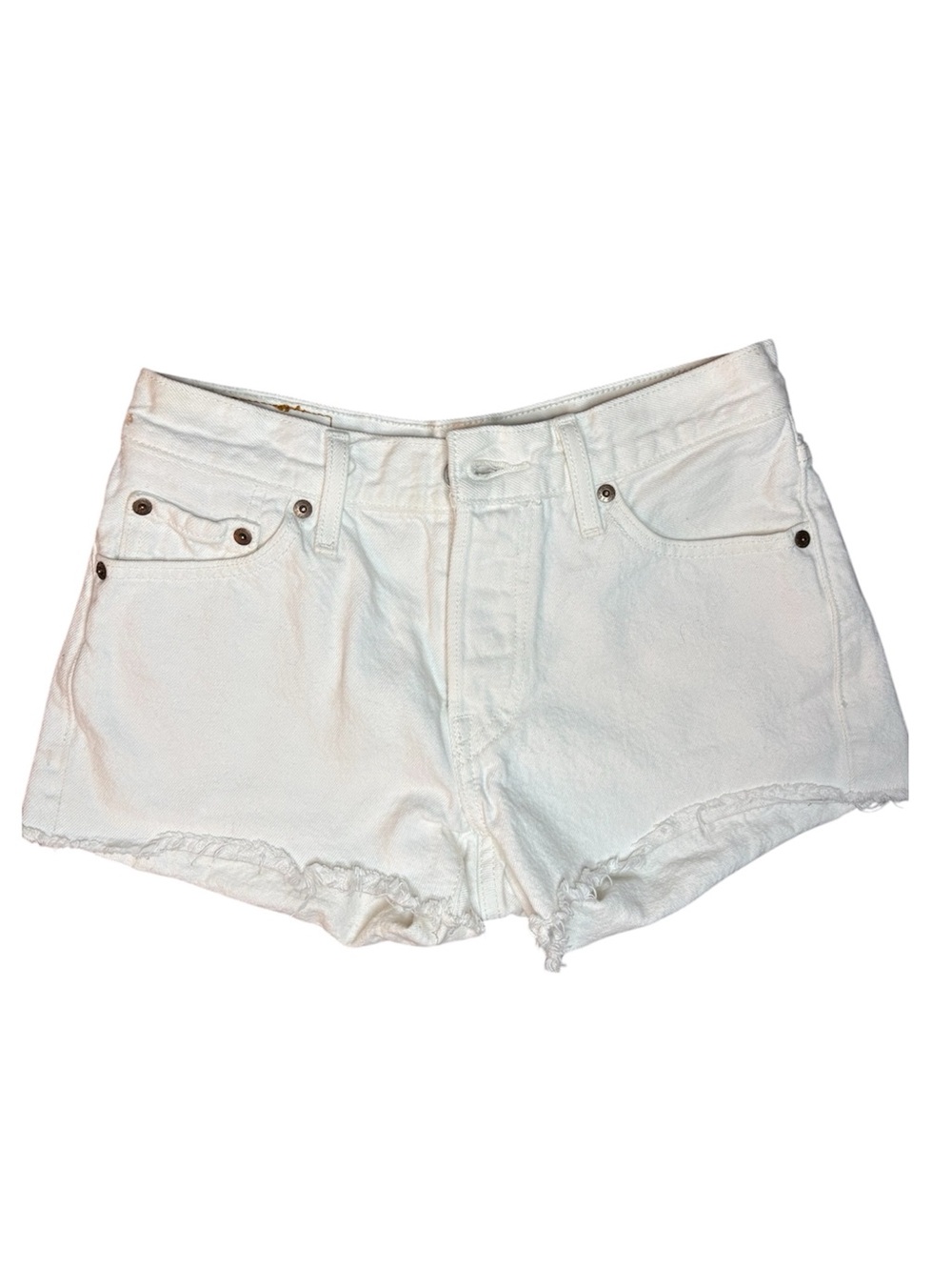 Levi's 501 shorts white